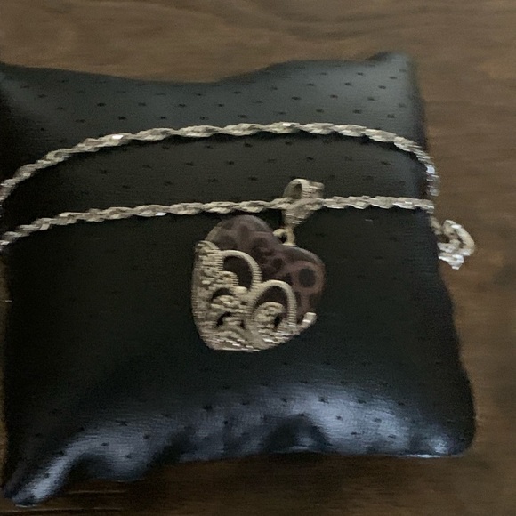 ITALY 925 STERLING SILVER NECKLACE STONE PENDANT - Picture 5 of 11